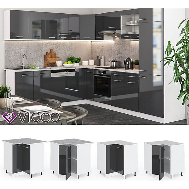 Vicco Kuche R Line Eckunterschrank 87 Cm Verschiedene Farben Online Kaufen Bei Netto